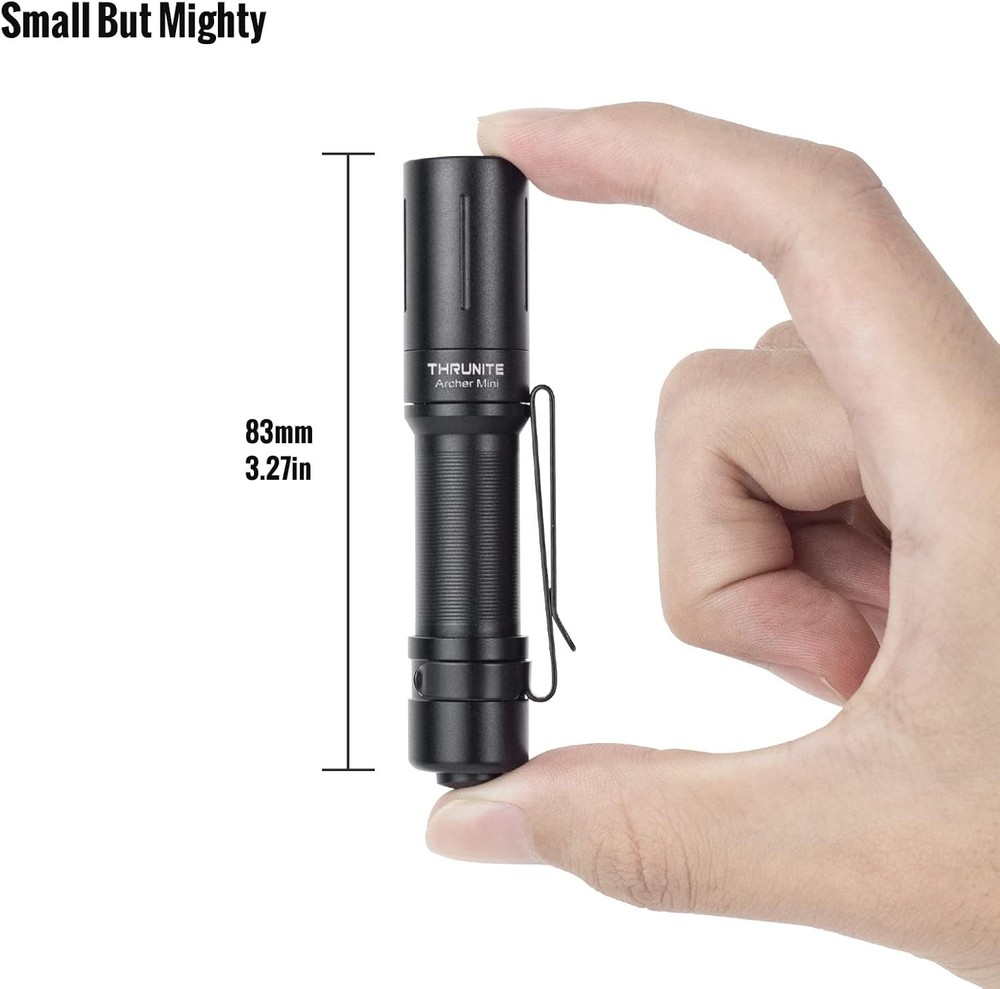 ThruNite EDC Flashlight Archer Mini, 405 pocket size, Black Neutral White