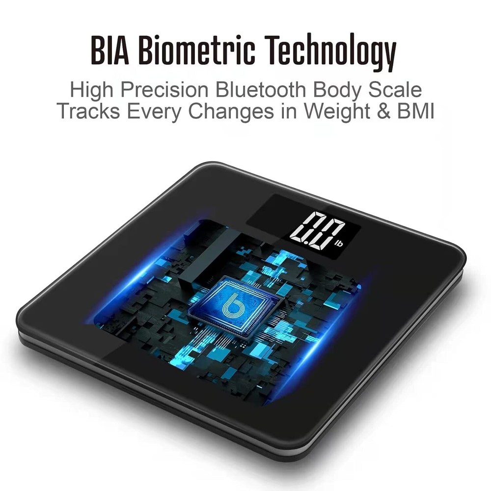Wireless Smart Scale Large LCD Display Digital Bathroom Scale BMI tracking Macaw