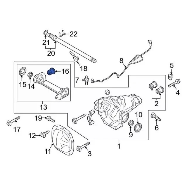 2003-2006 Porsche Cayenne Front Axle Differential Carrier