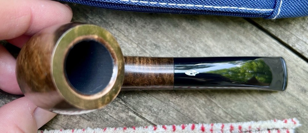 Savinelli One Starter Kit Smooth Bent Billiard (601) 6mm Filter Pipe w/ Case