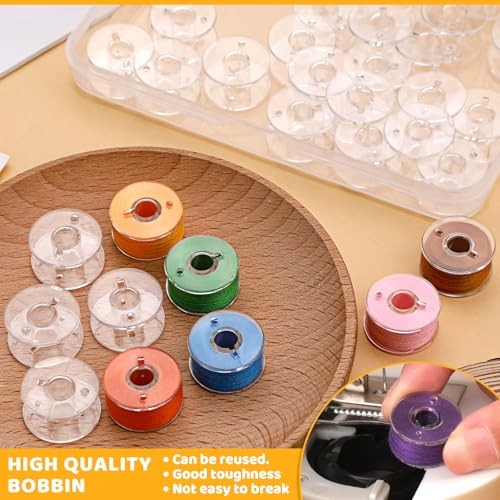 36Pcs Bobbins and Sewing Threads Prewound Bobbin Thread Threads with Bobbin