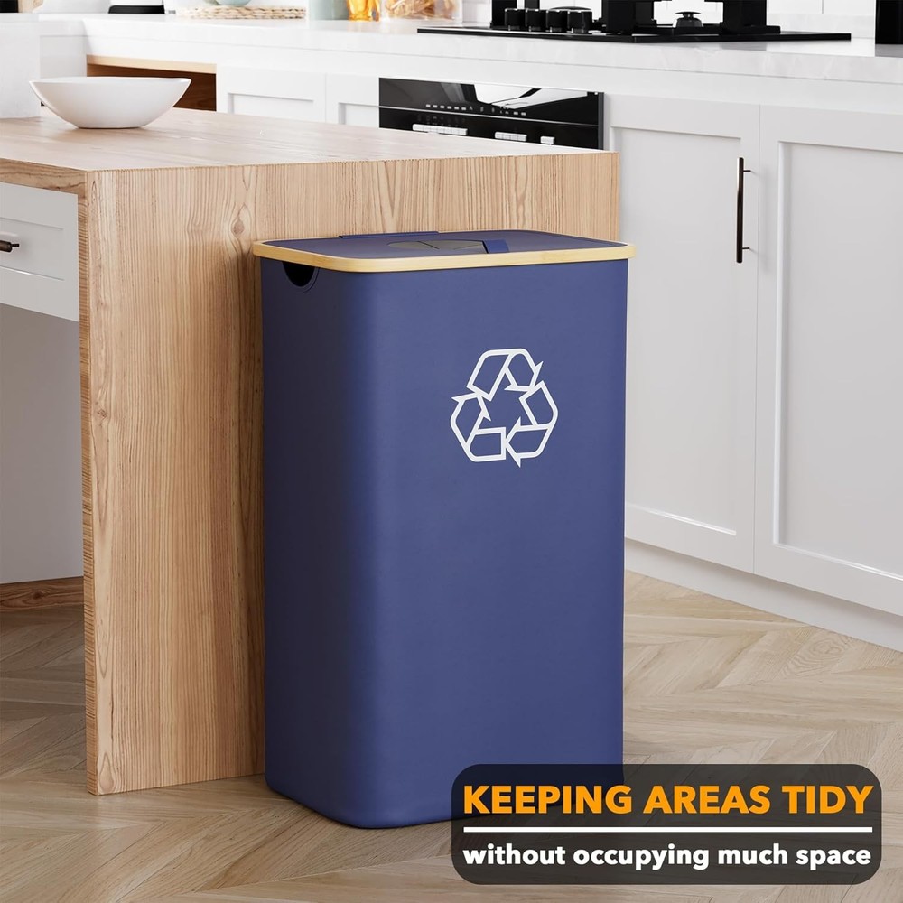 Recycling Bin for Kitchen 26 Gallon, 100L Recycle Bin with Lid