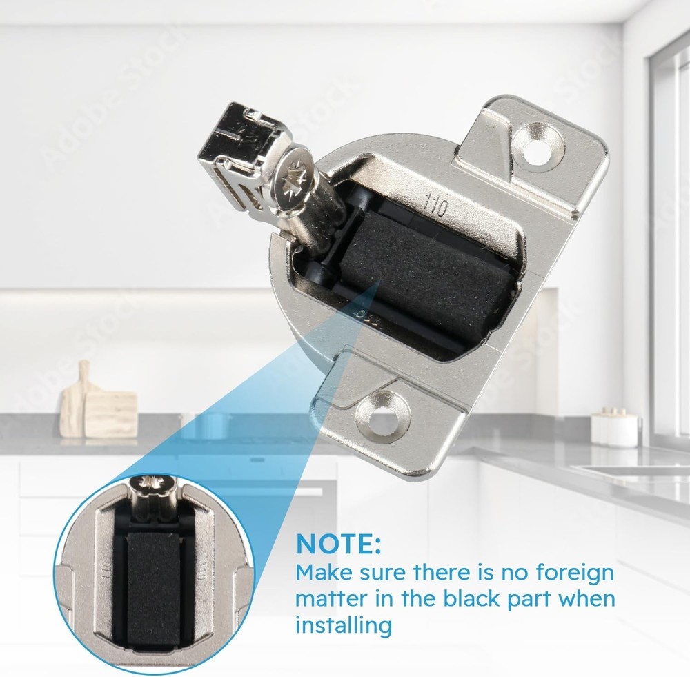 Replacement Cabinet Hinges, 110 Degrees Screw on Compact, 8 Pack