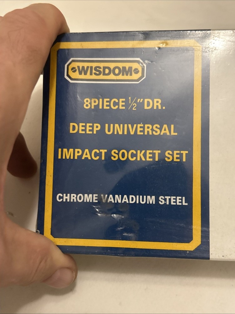 Wisdom Tools USA, 8 PC Deep Universal Impact 1/2” DR SAE Socket Set,