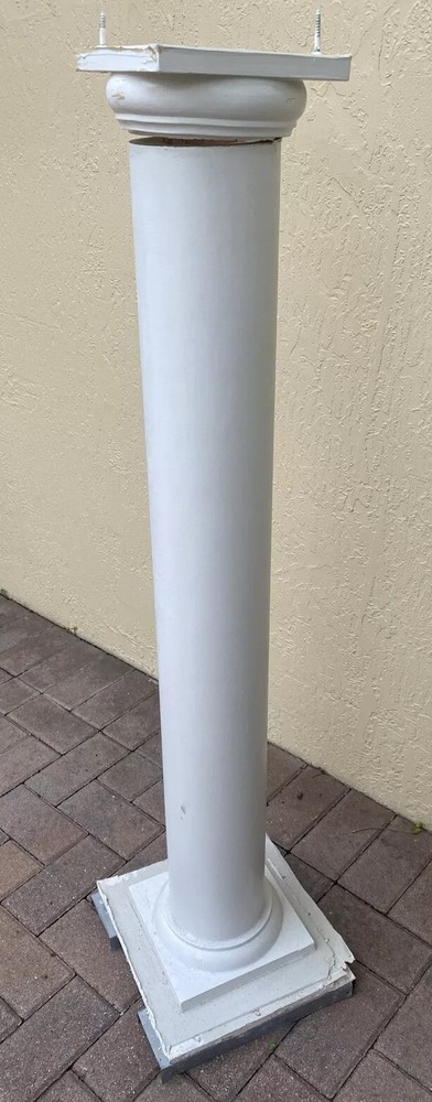 Wood Architectural Column Painted White
