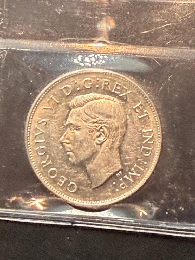 1942 Canada 50 cent ICCS Graded AU-55