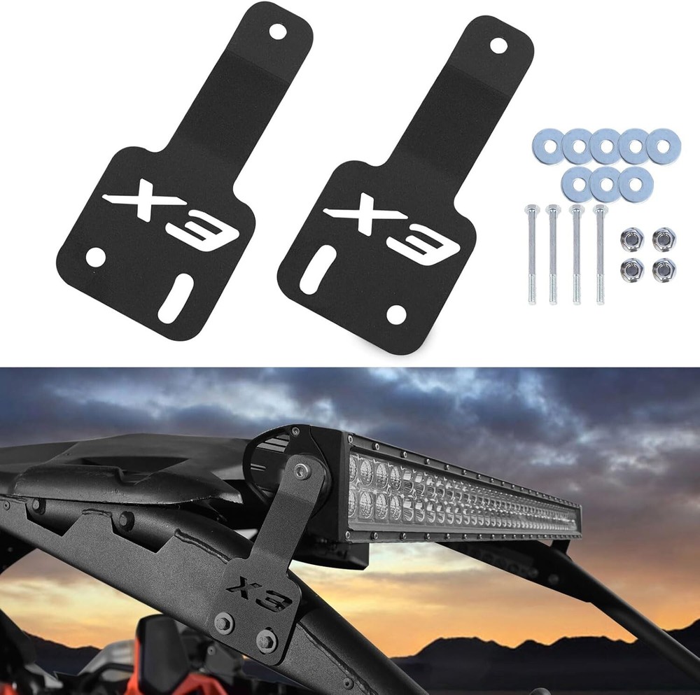 50 inch Light Bar Brackets for Can-am X3, Adjustable Light Bar Brackets Mount...