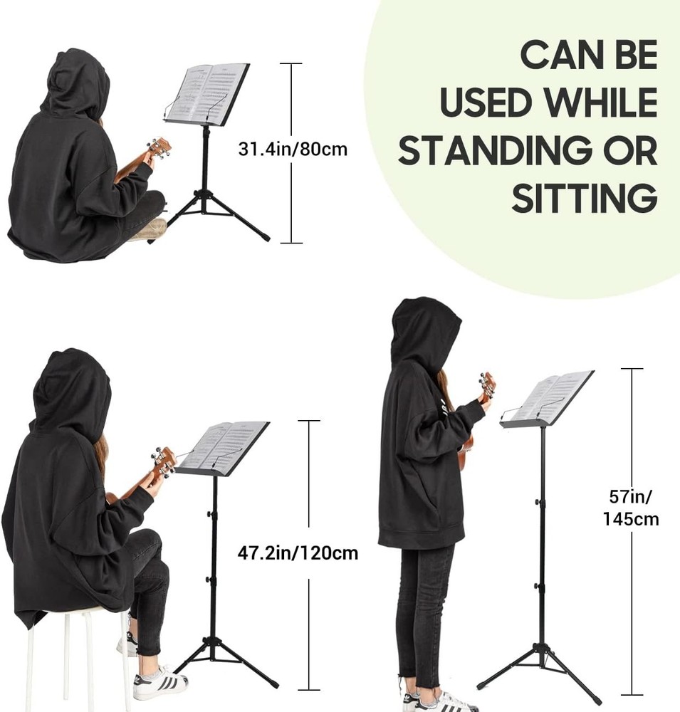 Solid Metal Music Stand, Patented Design