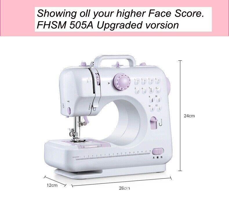 Electric Sewing Machine Portable Crafting Mending Machine 12 Built-In Stitches