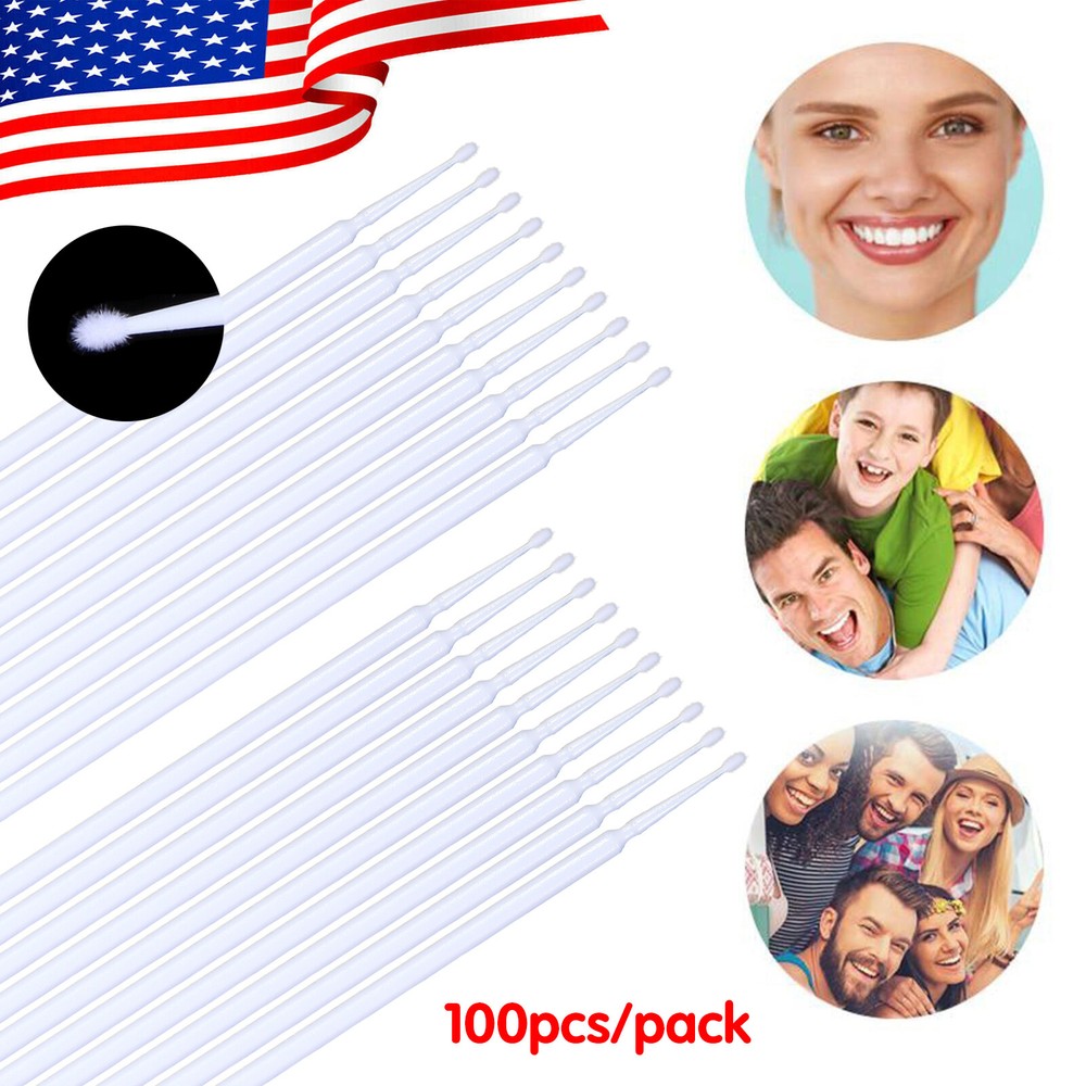 White Microbrush Micro Brush Applicator Tips 1.5mm Dental