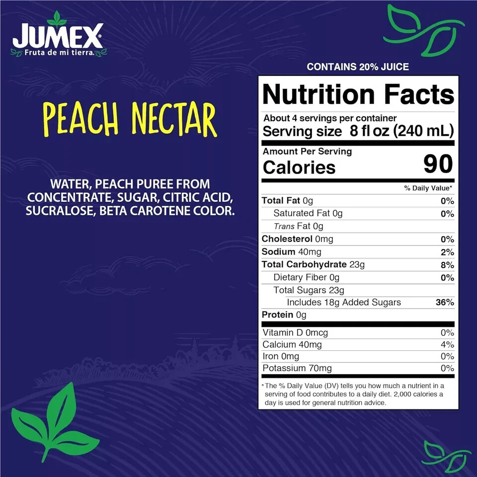 Jumex Peach Nectar, 32.4 Fl Oz
