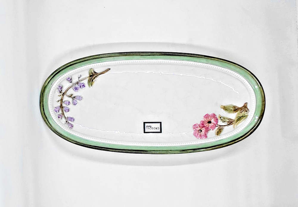 Croscill Home VERONICA Bathroom Ceramic Tray Display Dish NEW