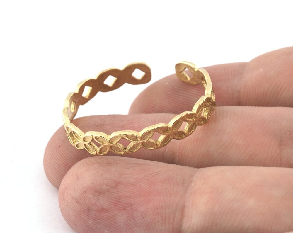 Butterflies Ring Adjustable Raw Brass (27mm minimum inner size) 5113