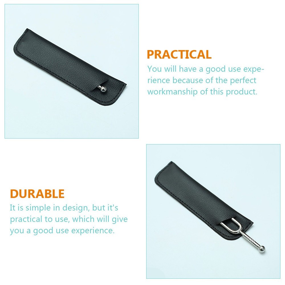 3Pcs Round Tuning Fork Storage Pouches Tuning Fork Storage PU Containers