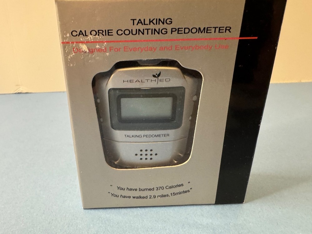 Voice Zone Talking Calorie Counting Pedometer Silver New