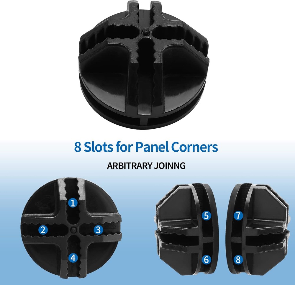 Litoexpe 36 Pcs Wire Cube Plastic Connectors for Storage, Black
