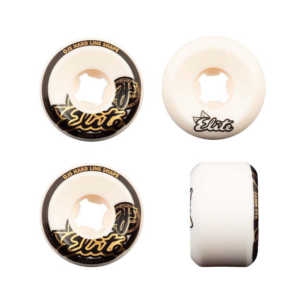 OJ III Skateboard Wheels 55mm Elite Hardline 99A White