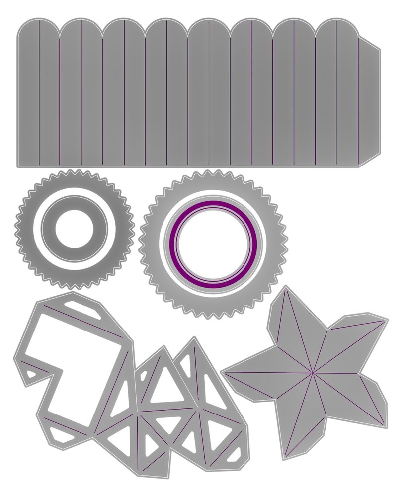 New Retired Sizzix Thinlits 7pc Rosettes #666567 Retail $20.99 Tim Holtz Vault