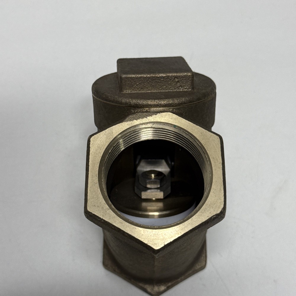 Bronze Swing Check Valve Y-Pattern 1-1/2" NPT Thread Ends 200-CWP