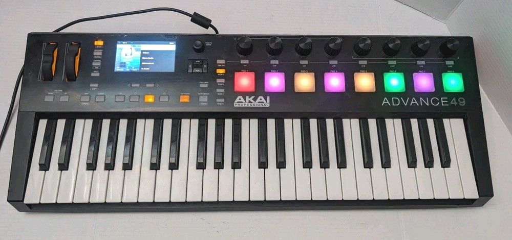 AKAI Advance 49 MIDI Keyboard Controller Tested Works Great