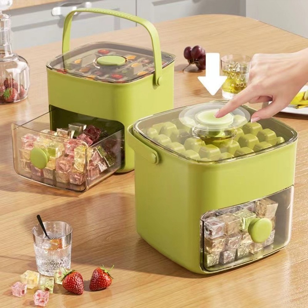 Extra-Large 48-lce Cube Maker with Easy Glide Double Layer Food-Grade Tray