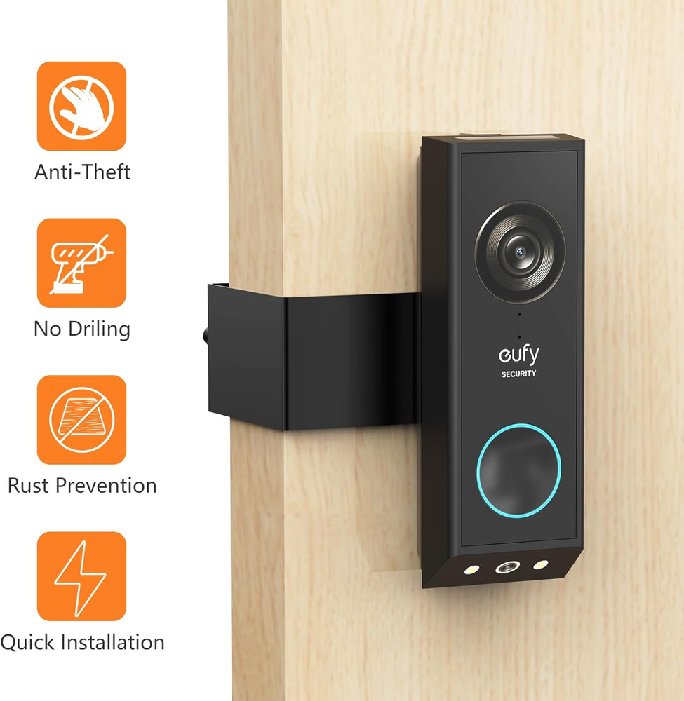 Anti-Theft Door Mount Eufy E340 No-Drill Adjustable Mounting Bracket Eufy Sensor