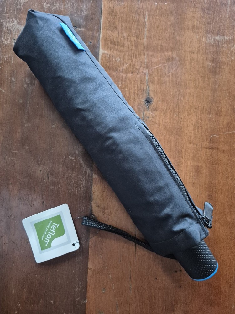Travel Umbrella Automatic Open/Close, Repel Rain Resistant Canopy Teflon Coating