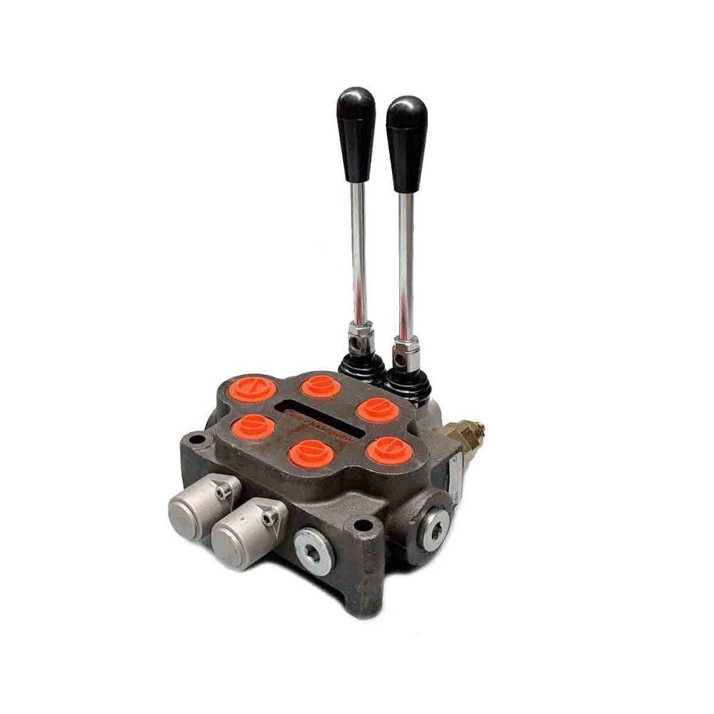 2 Spool 25 GPM Hydraulic Directional Control Valve Tractor Loader Double Acting