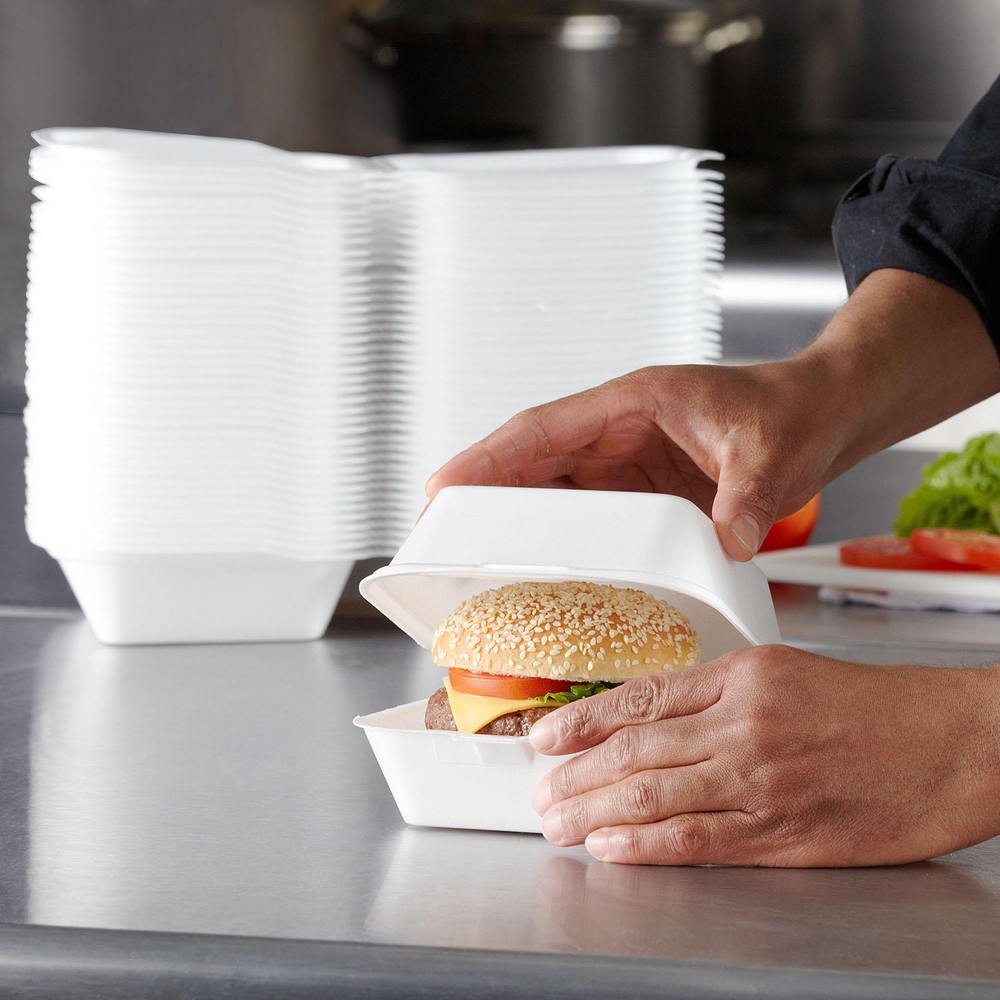 Hefty Supreme Large Sandwich Foam Hinged Lid Container, 6" (300 ct.)