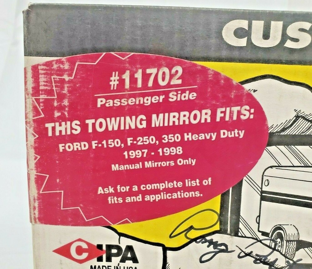CIPA 11702 Custom Towing Mirror - Ford, Passenger Side
