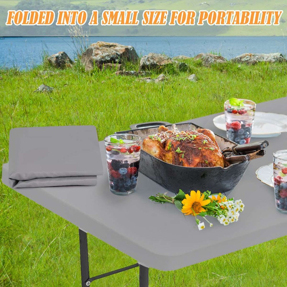 Picnic Table Cloth,Elastic Fitted Tablecloths for 6ft(30*72inch) Rectangle Table