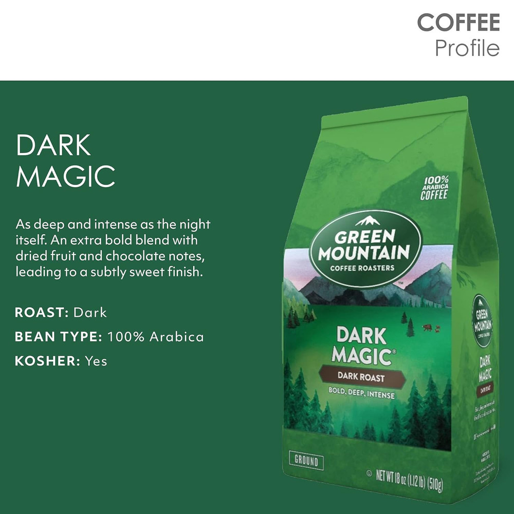 Dark Magic, Ground Coffee, Bagged 18 Oz