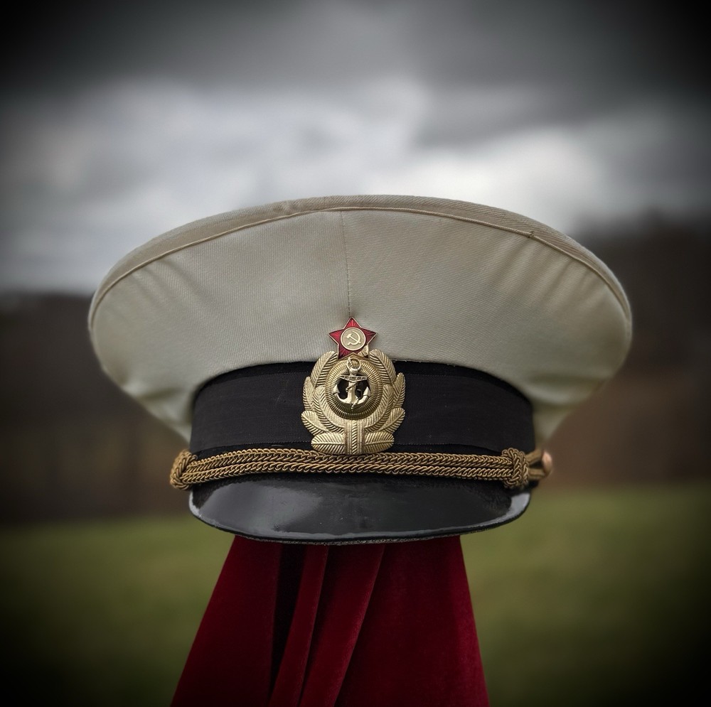 Russian Soviet Navy Visor Parade Cap Hat Naval Officer Uniform w/Cockade