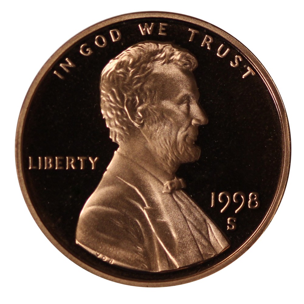 1998 -S Lincoln Memorial Cent Gem Proof Single Coin