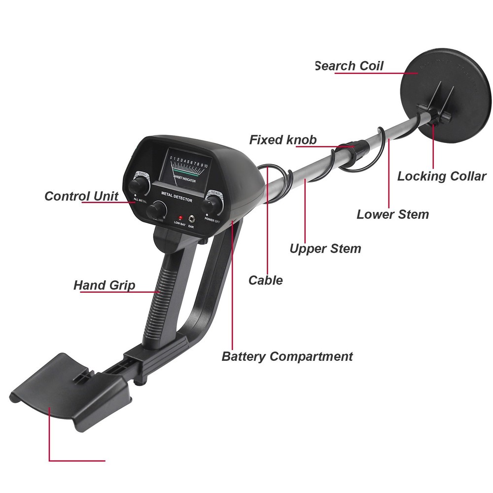 LCD Metal Detector Waterproof Gold Digger Deep Sensitive Hunter Coil Searcher