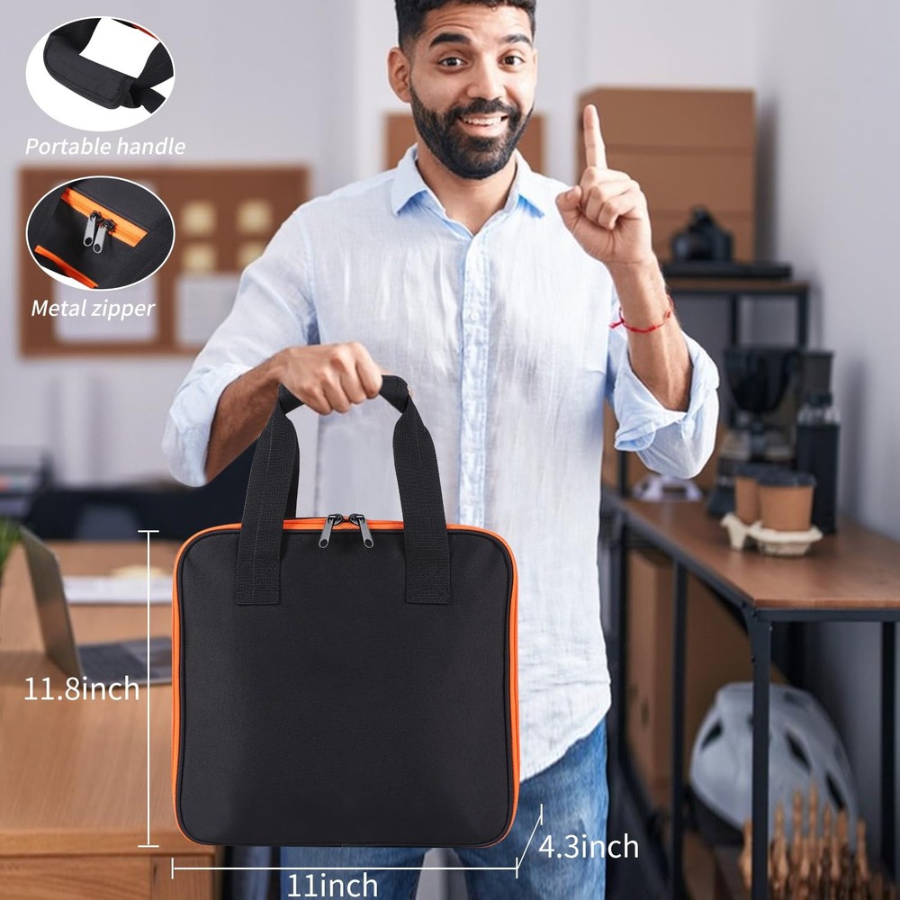 TEFGTER Microphone Case,Wireless Bag,Portable Medium, Black