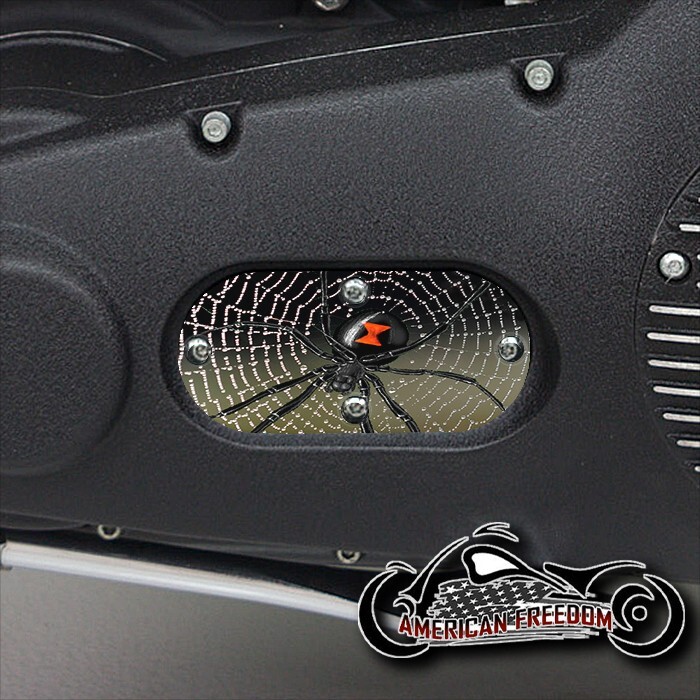 HARLEY DAVIDSON 1986-2006 DYNA SOFTAIL OVAL INSPECTION COVER - Black Widow Web