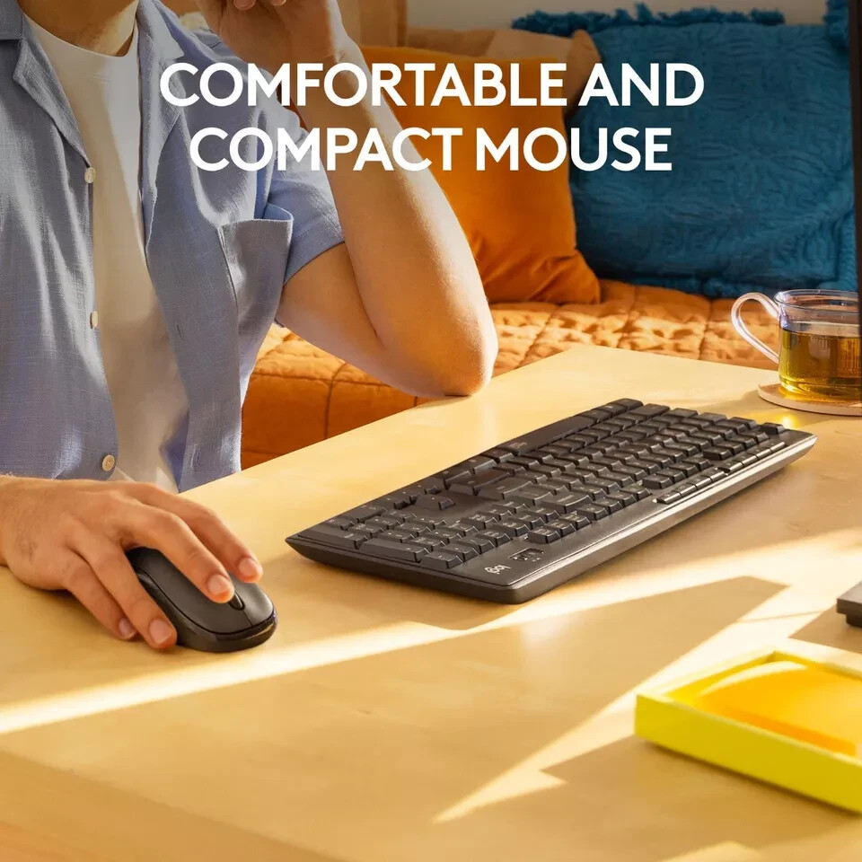 Logitech MK295 Silent Wireless Keyboard & Mouse Combo (Graphite)