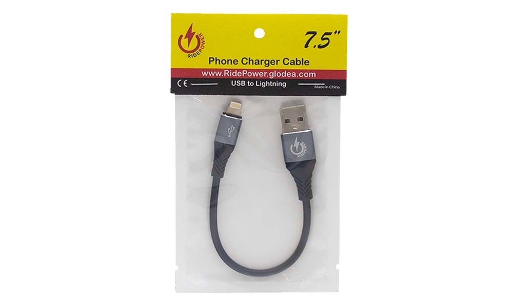 Ridepower RPUSBLHT75 Phone Charging Adapter Cable for Iphone - 7.5in.