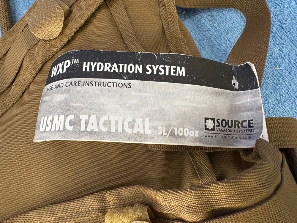 Source Vagabond WXP USMC Tactical Hydration System Pack Backpack 3L 100oz Coyote