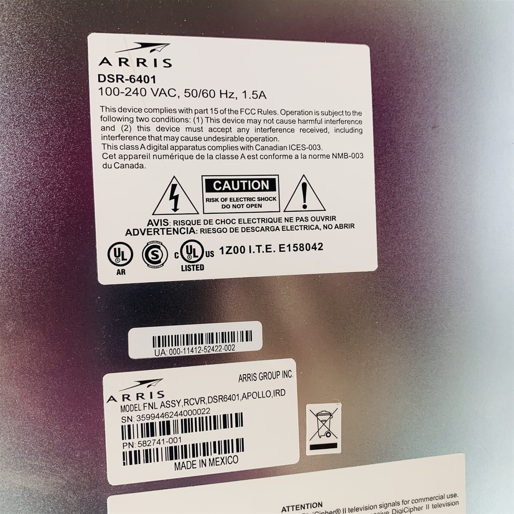 Arris DSR-6401 Professional Satellite Multiplex Receiver Decoder (582741-001)