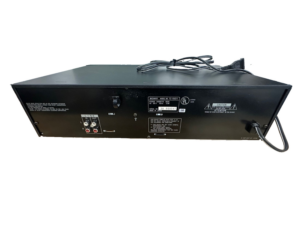 SONY TC-RX311 auto reverse cassette deck. Fully Functional