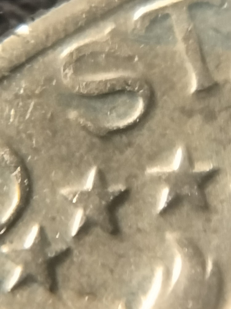 1776-1976 P Bicentennial Quarter MAD Light Die Clash Struck Thru Error