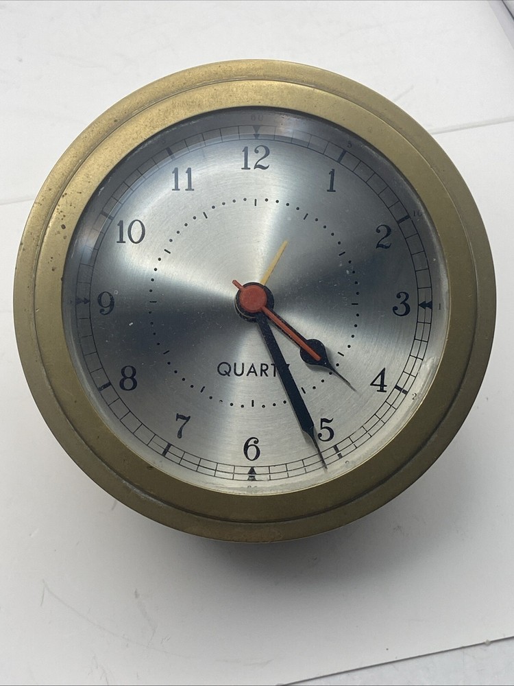 Trench Art Brass Shell Made Into A Clock ? With Modern Clock Movement