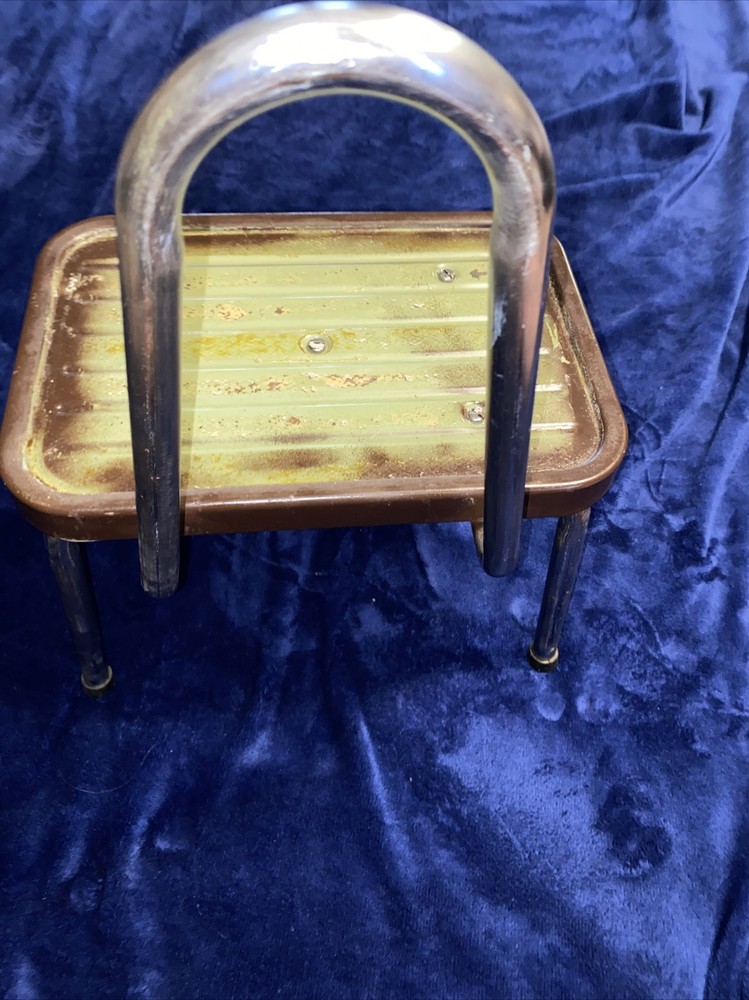Vintage Step Single Stool With Back MCM