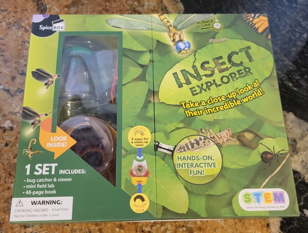 STEM Spice Box Insect Explorer Kit Bug Catcher Mini Field Lab & Book
