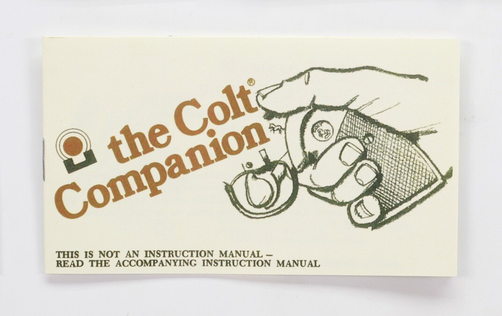 Colt Python Factory Paperwork Packet. 2003 Manual