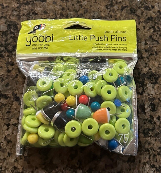 Yoobi Little Push Pins Variety Pack Open Package