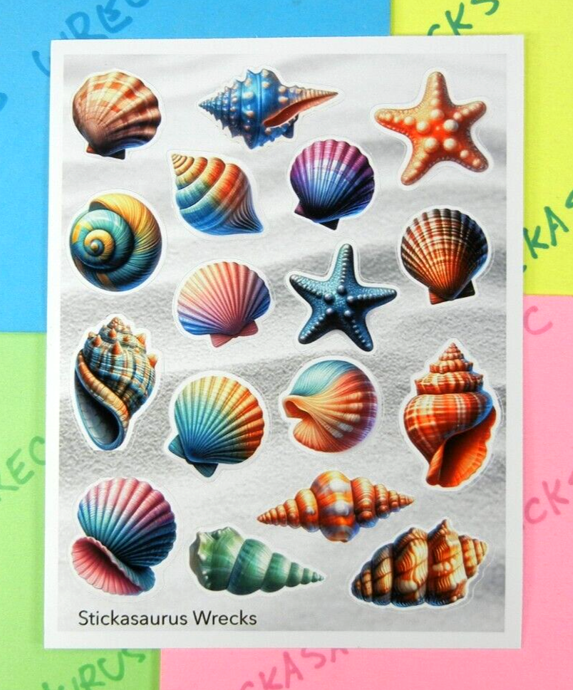 Seashells & Starfish Sticker Sheet