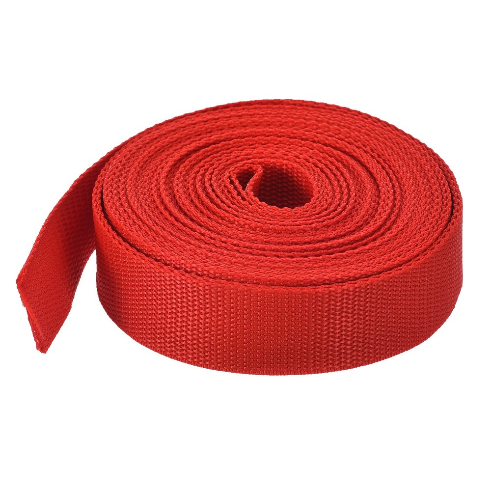 Lightweight Polypropylene Webbing Strap 0.8" 10 Yard Backpack Red